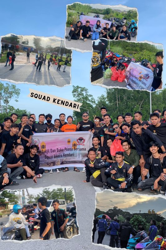 Cara Unik Sejumlah Komunitas Motor Kendari Berbagi Di Bulan Ramadhan.