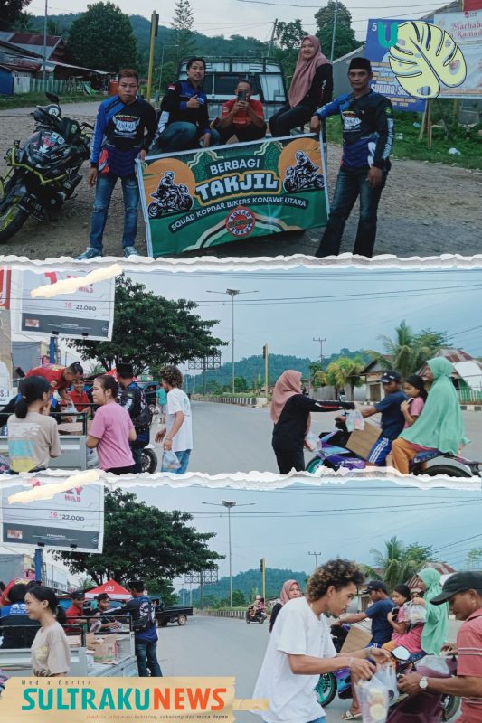 SQUAD Biker’s Konawe Utara Lakukan Aksi Berbagi Takjil