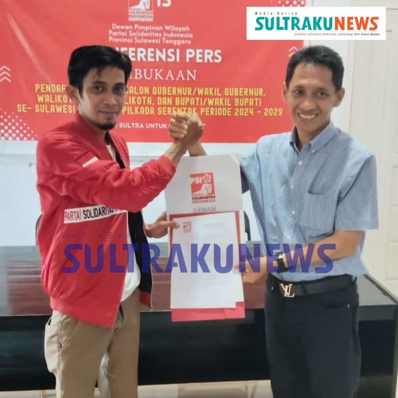 Calon Bupati Wakatobi Haliana S.E Mendaftarkan diri Ke DPW PSI Sulawesi Tenggara