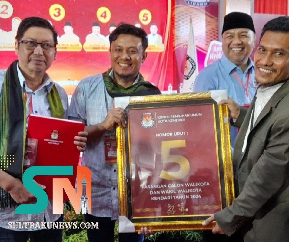 Hasil Pengundian Nomor Urut Pasangan Calon Walikota Kendari, Rasak – Afdhal Dapatkan Angka Cantik