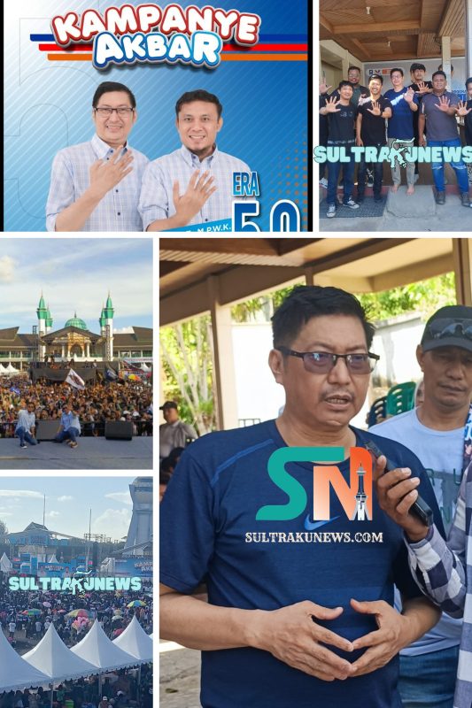 Kampanye Akbar Paslon Walikota Kendari Nomor 5 Razak-Afdal, Ribuan Masa Simpatisan Ikut Antusias Meramaikan