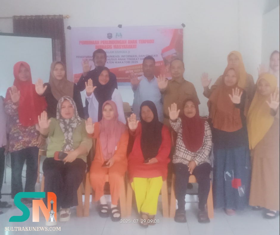 Dinas PPPA Kabupaten Wakatobi Melakukan Pembinaan Dan Sosialisasi Perlindungan Anak Terpadu Berbasis Masyarakat Di Desa Numana