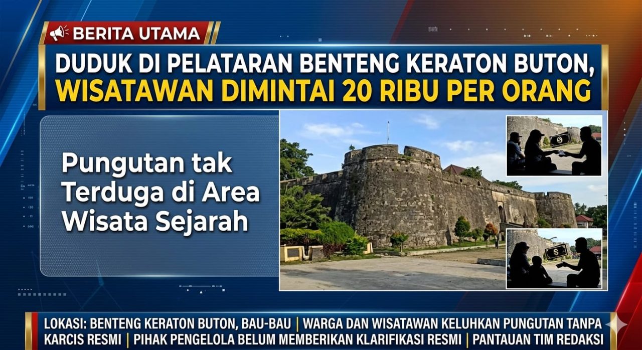 Dikeluhkan Wisatawan, Ada Pungutan Retribusi Rp20 Ribu di Pelataran Benteng Keraton Buton