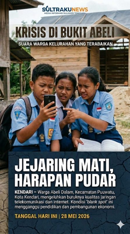 Warga Abeli Dalam Puuwatu Keluhkan Krisis Jaringan Internet, Aktivitas Sekolah dan Pembangunan Terhambat