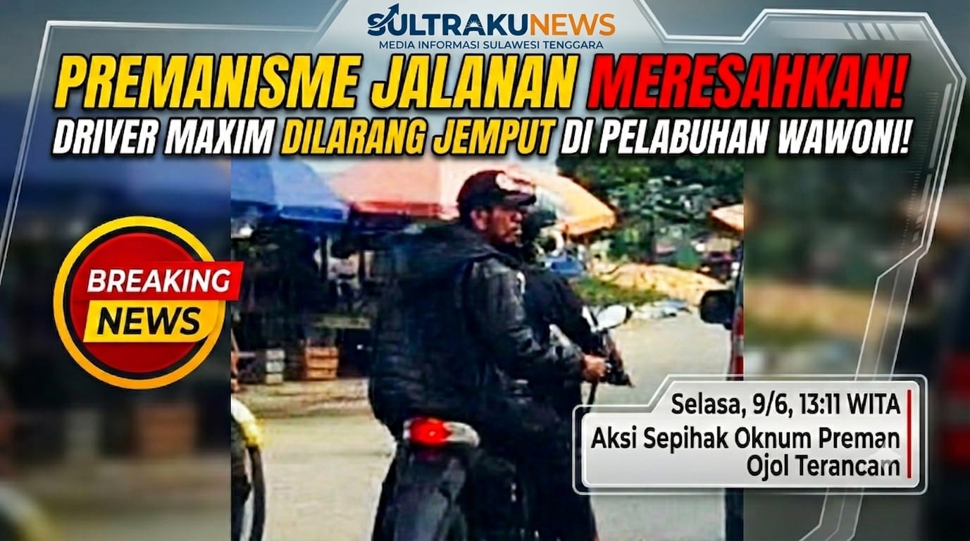 Diduga Beraksi Sepihak, Komplotan Preman Berkedok Organisasi Ancam Driver Maxim Pakai Sajam di Pelabuhan Wawonii