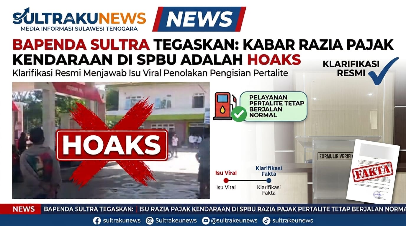 Bapenda Sultra Tegaskan Kabar Razia Pajak Kendaraan di SPBU Adalah Hoaks