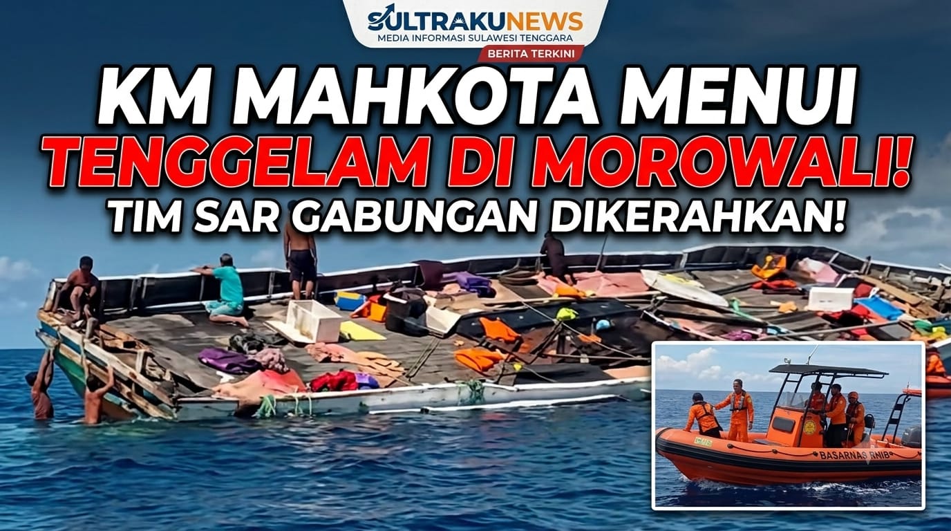 KM Mahkota Menui Tenggelam di Perairan Morowali, Tim SAR Gabungan Dikerahkan ke Lokasi