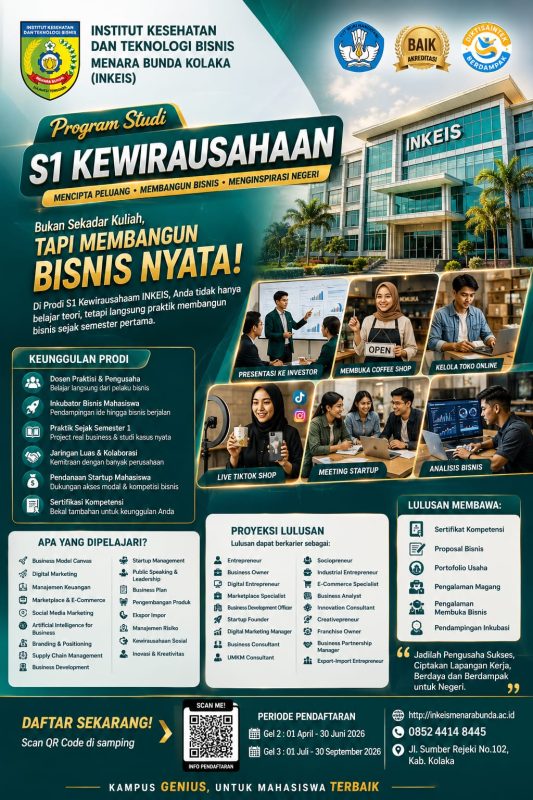 Ketua Program Studi S1 Kewirausahaan INKEIS: Kuliah Bukan Hanya Mencari Gelar, Tapi Membangun Bisnis Sejak Hari Pertama