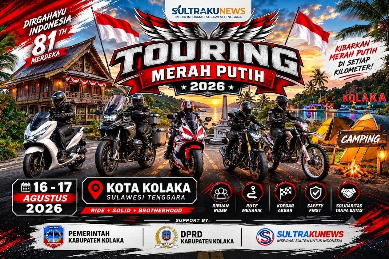 Ribuan Rider Siap “Merahkan” Kolaka: Touring Merah Putih 2026 Jadi Magnet Wisata HUT RI ke-81