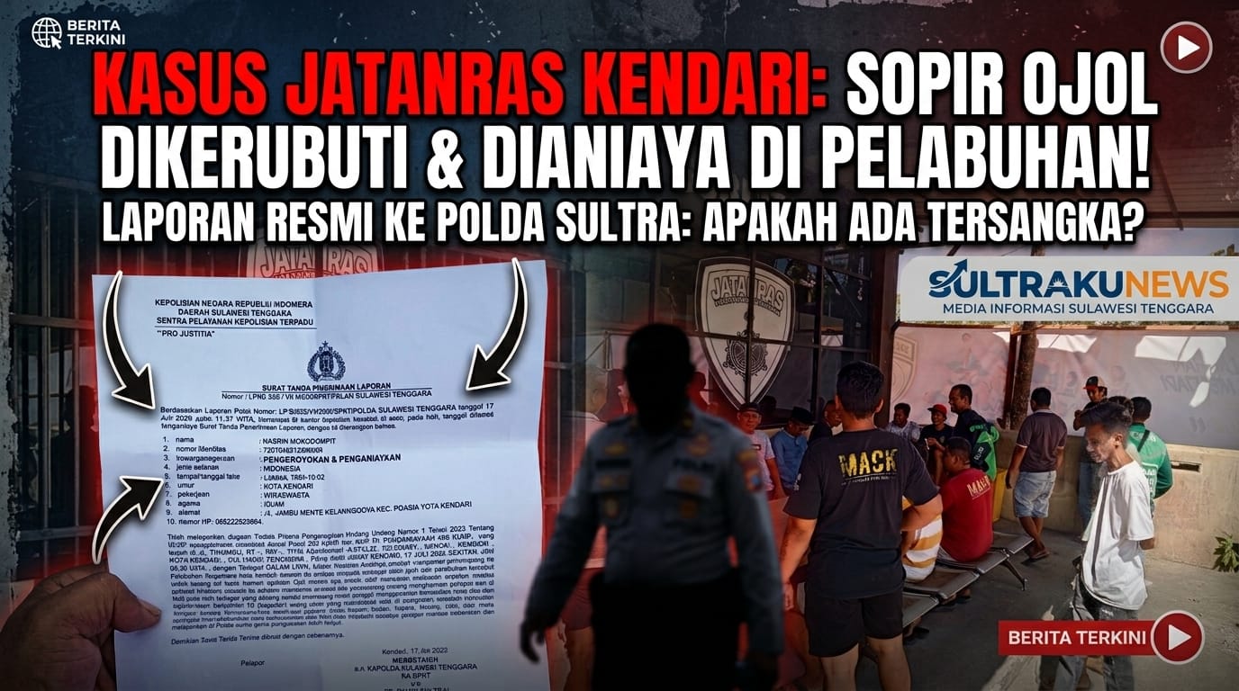 Kasus Pengeroyokan Driver di Kendari Resmi Dilaporkan ke Polda Sultra