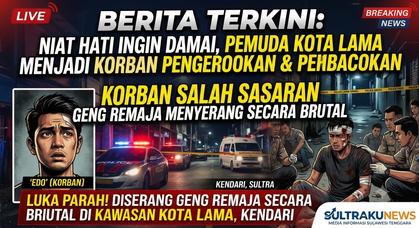 Niat Hati Ingin Damai, Pemuda di Kota Lama Jadi Korban Pengeroyokan dan Pembacokan