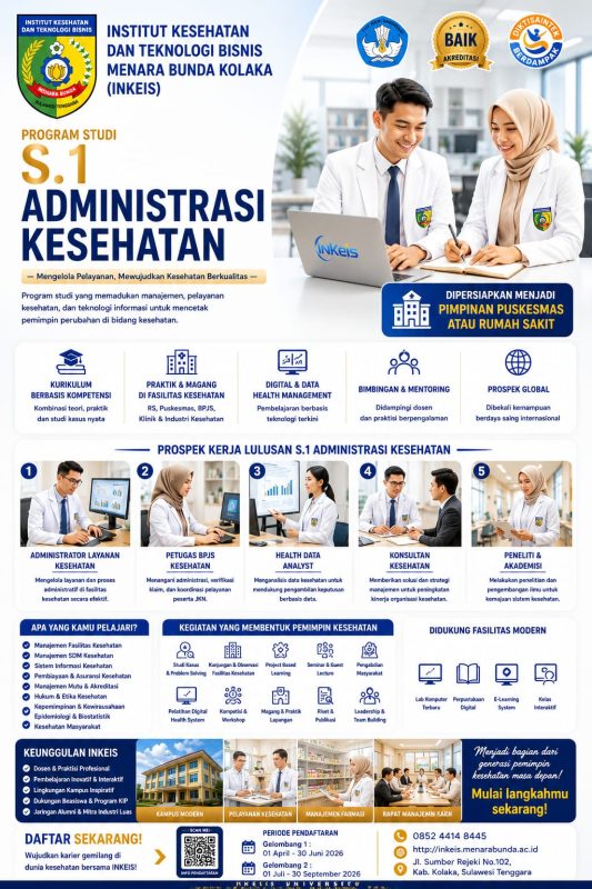 INKEIS Siapkan Lulusan Administrasi Kesehatan Jadi Pemimpin Transformasi Pelayanan Kesehatan Indonesia