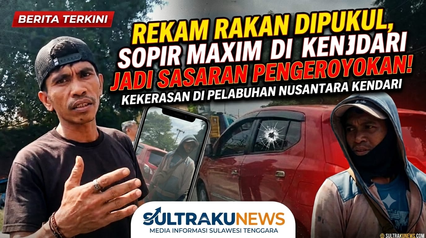 Merekam Rekannya Dipukul, Pengemudi Maxim di Kendari Malah Jadi Sasaran Pengeroyokan
