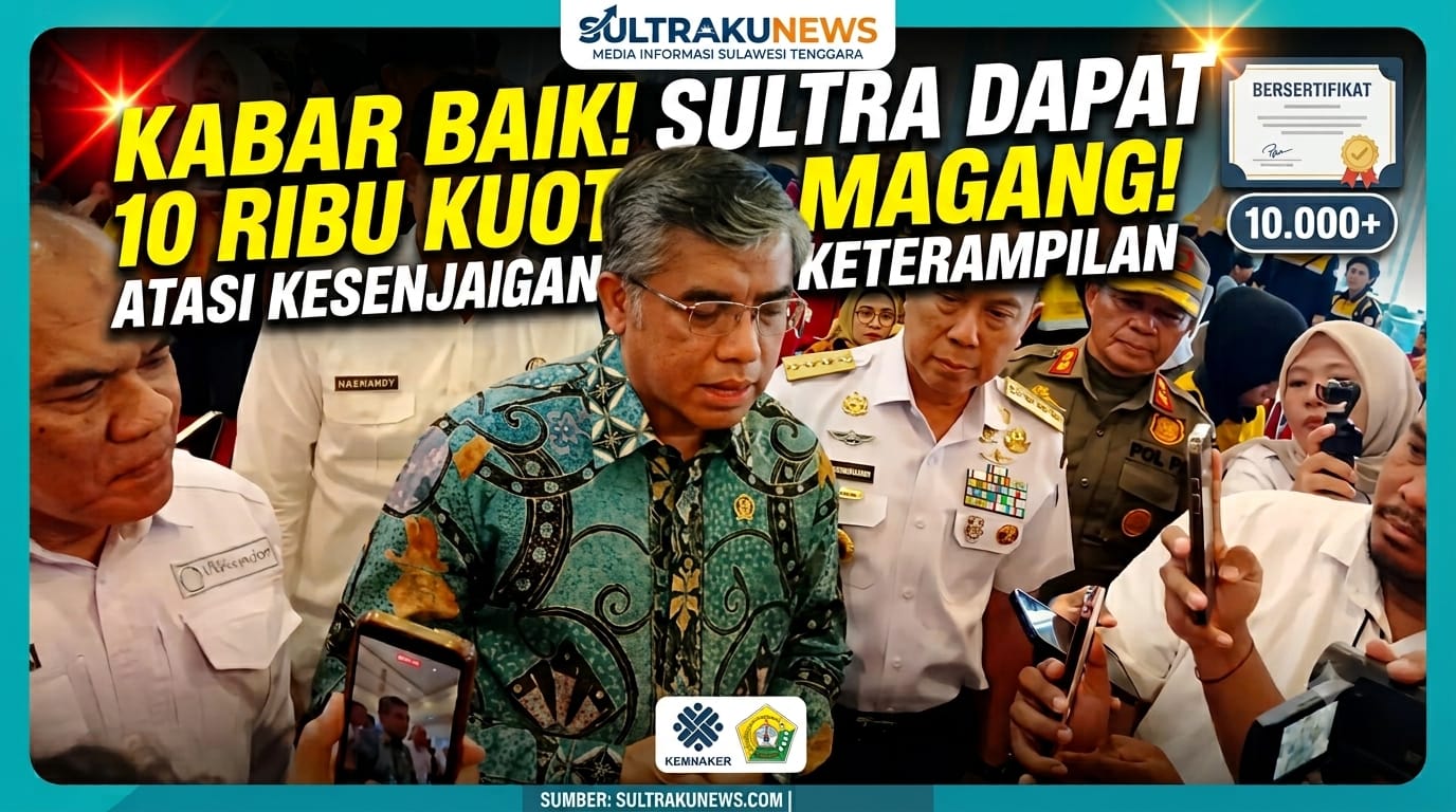 Langkah Nyata Atasi Kesenjangan Keterampilan, Sultra Dapat Jatah 10 Ribu Kuota Magang Bersertifikat
