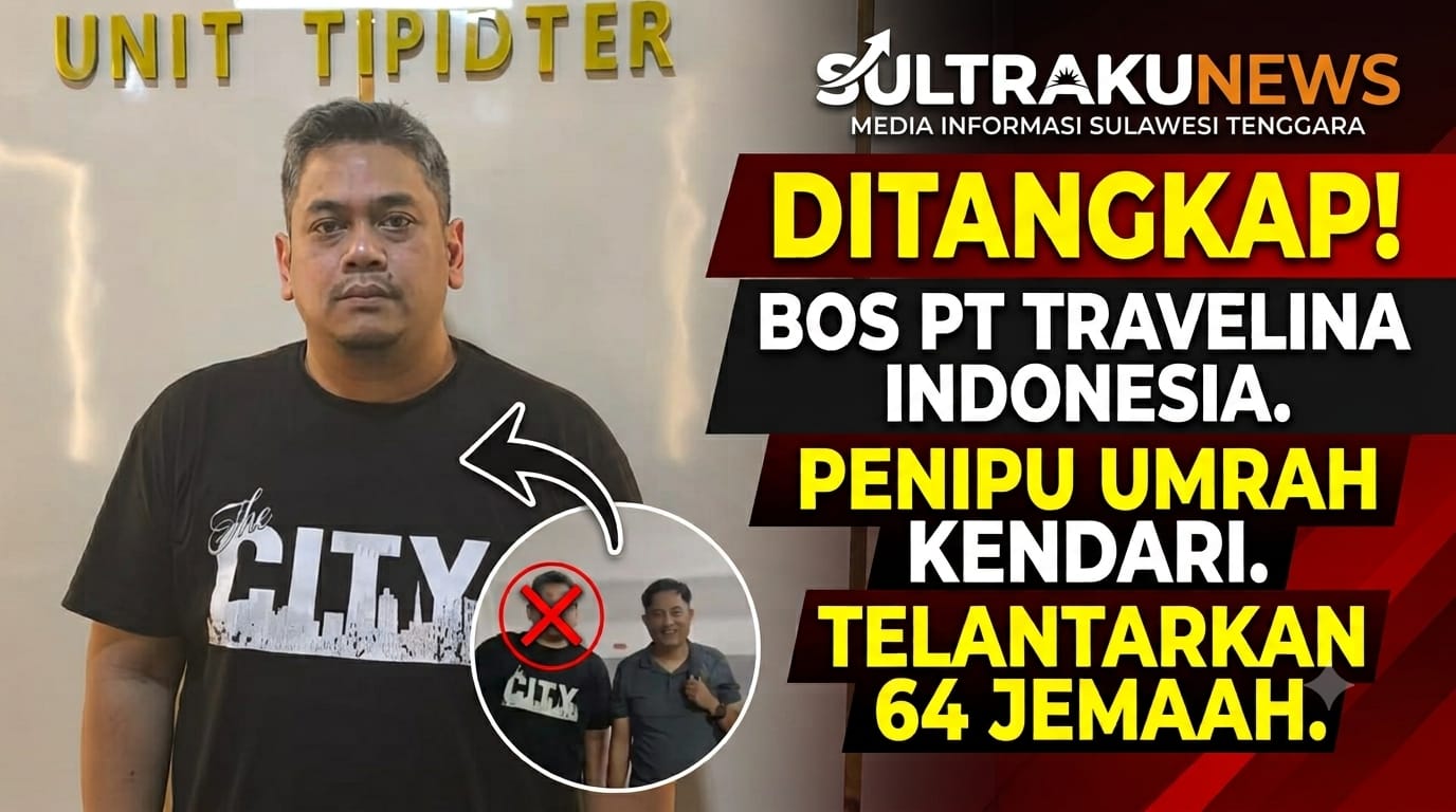 Dugaan Penipuan Umrah Kendari: Bos PT Travelina Indonesia Ditangkap di Jakarta Usai Telantarkan 64 Jemaah