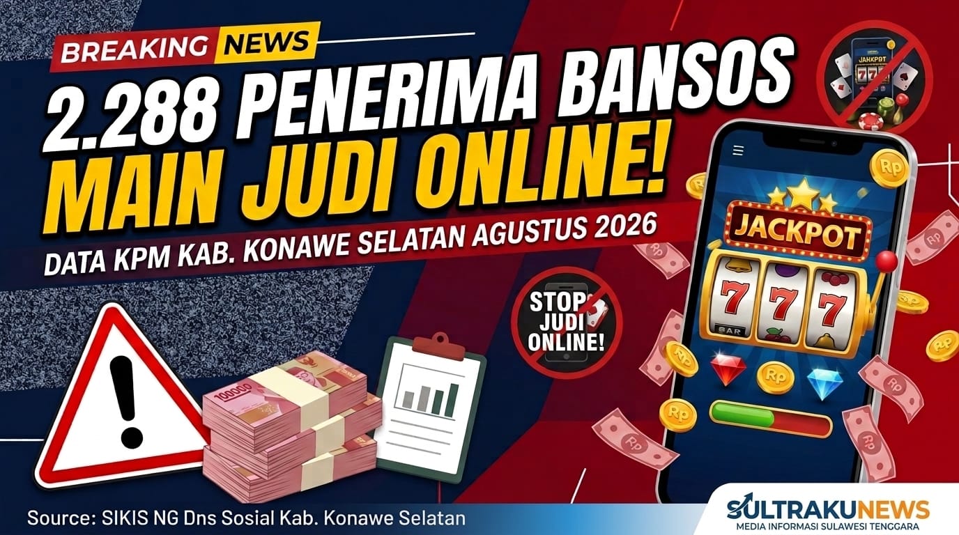 Ribuan Penerima Bansos di Konawe Selatan Diduga Terdeteksi Transaksi Judi Online
