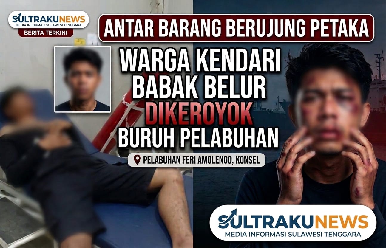 Niat Mengantar Barang Berujung Petaka, Warga Kendari Babak Belur Dikeroyok Oknum Yang Diduga Buruh Pelabuhan Amolengo