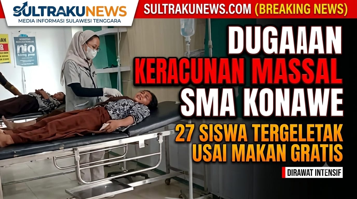 Diduga Keracunan Makanan Bergizi Gratis, Puluhan Pelajar SMA di Konawe Dirawat Intensif